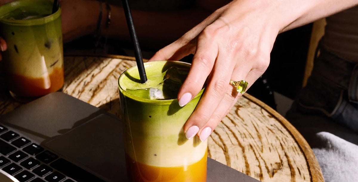 How to Make a Layered Matcha Orange Latte